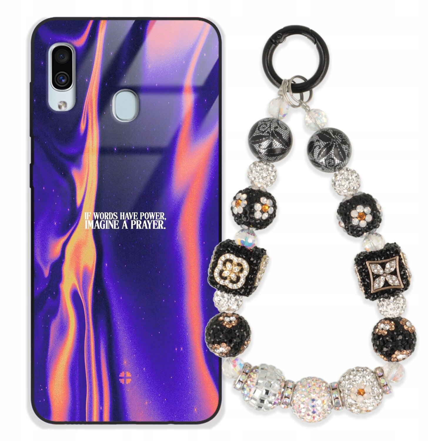 Pouzdro Pro Samsung A30 Case Glass| Přívěsek Na Klíče Elegantní Kryt Premium Vzory