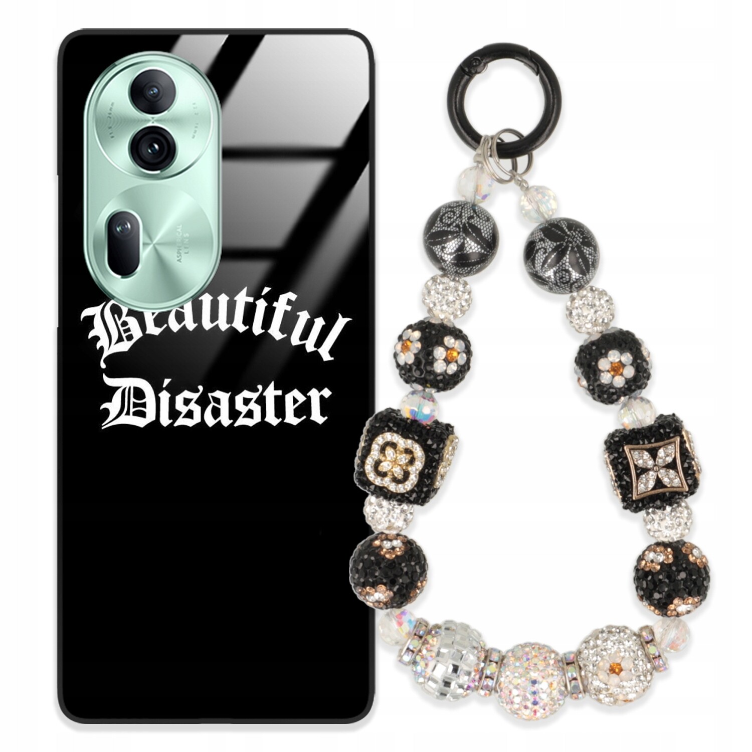 Pouzdro Pro Oppo Reno 11 5G Glass Přívěsek Na Klíče Elegantní Kryt Premium Vzory