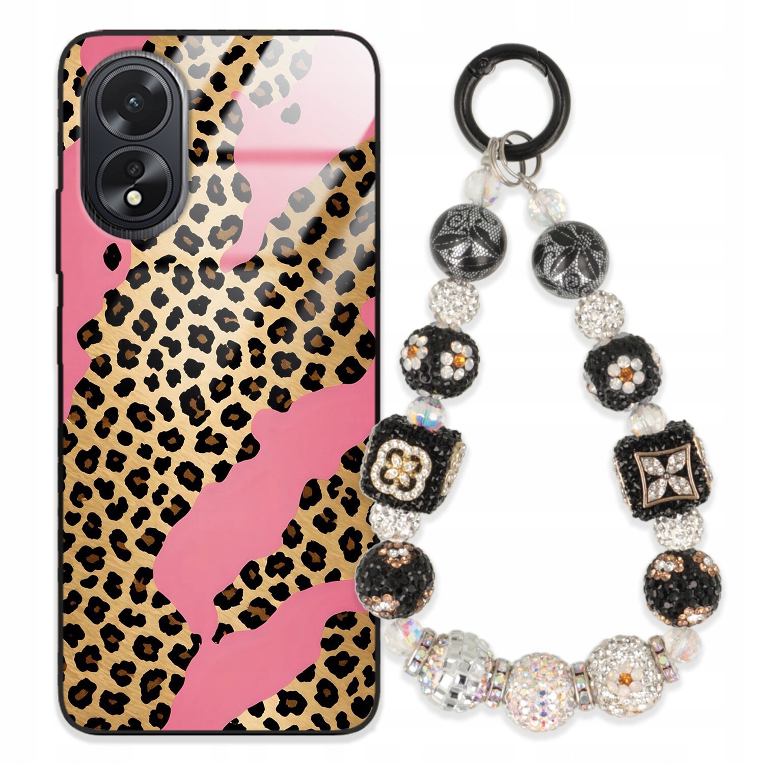 Pouzdro Pro Oppo A38 4G Case Glass| Přívěsek Na Klíče Elegantní Kryt Premium Vzory