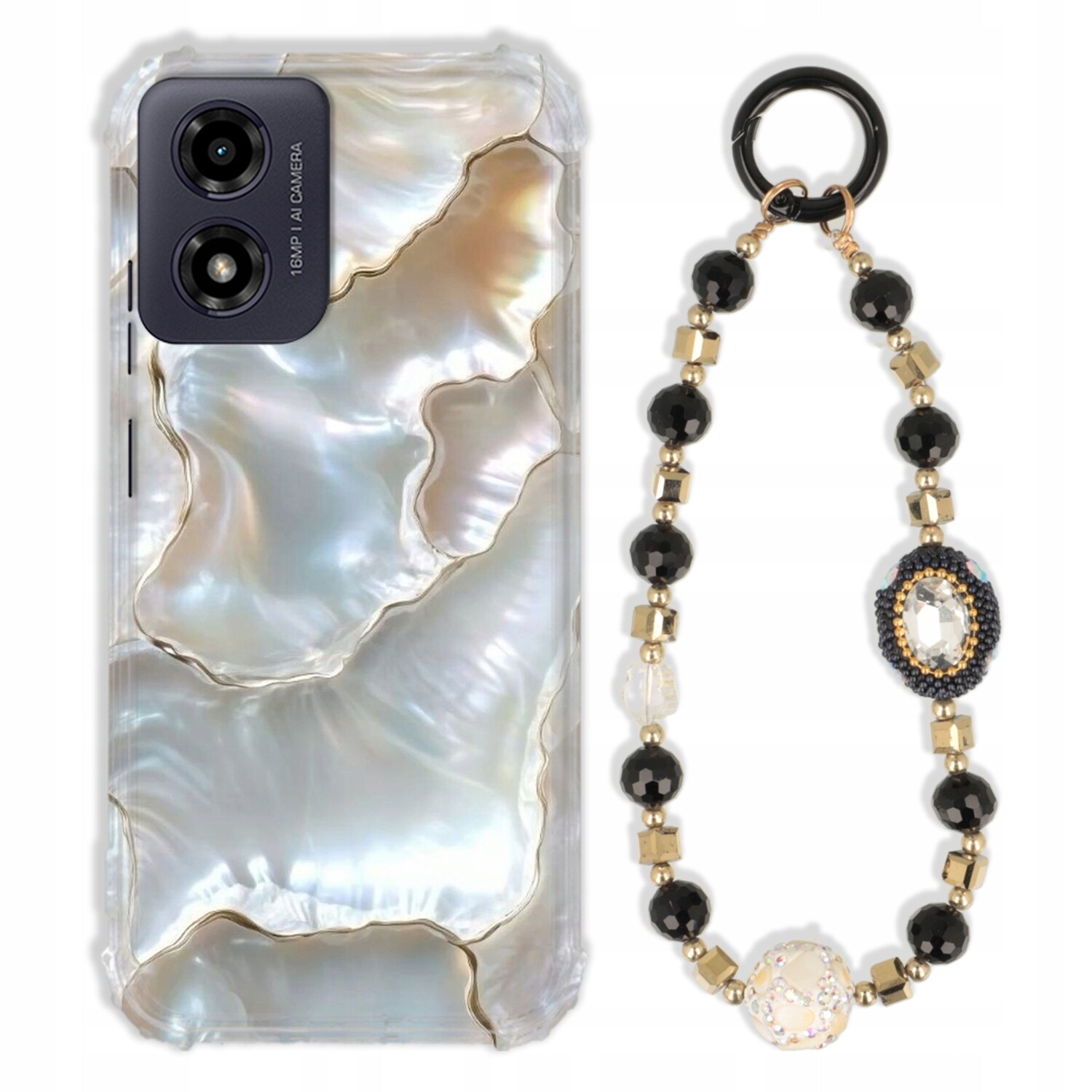 Pouzdro Pro Motorola G04 Case Antishock Zirkony Černo Zlaté|odolné|pevné