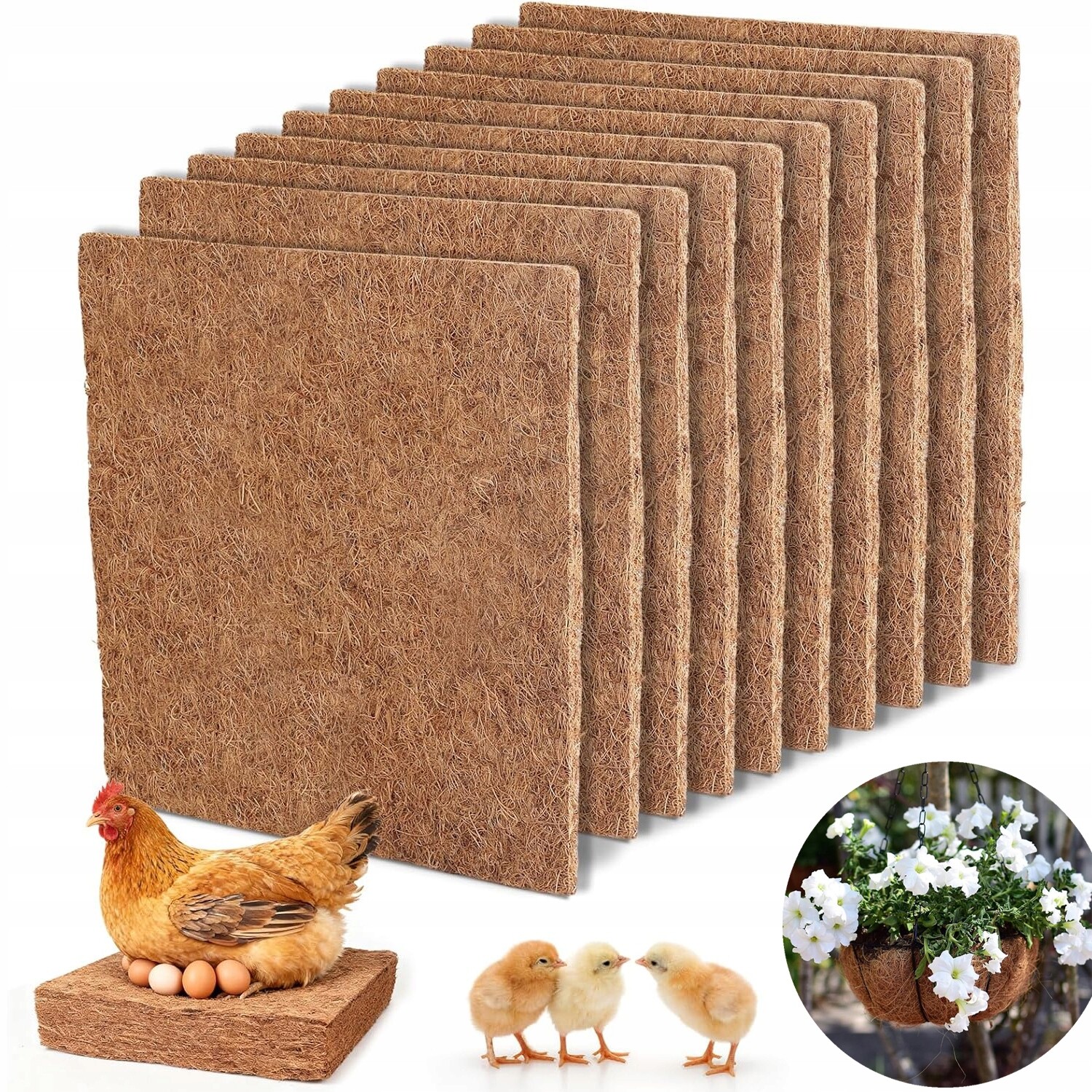 Kokosová Podložka 30X30 CM Pro Ochranu Rostlin A Zahrady, Biologicky Rozložitelná