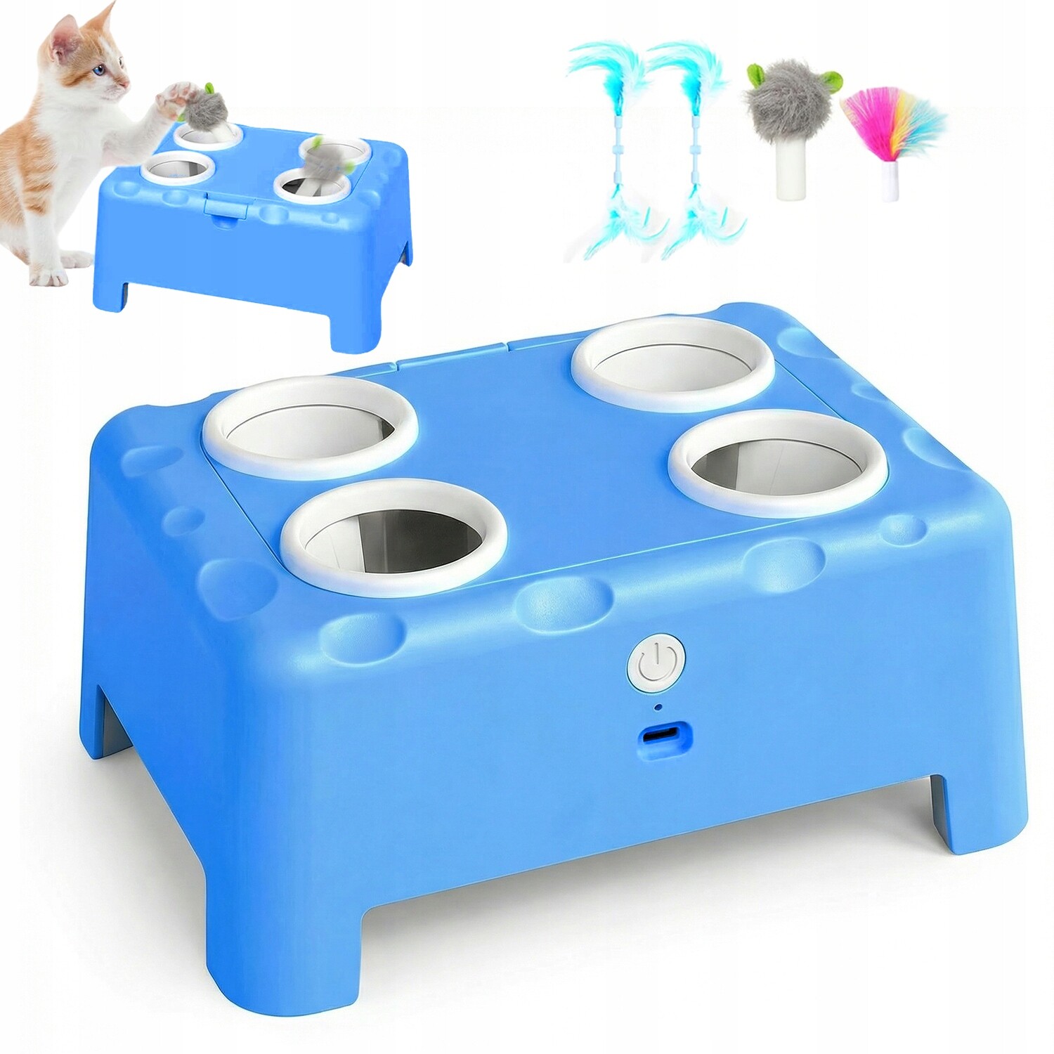 Hračka Pro Kočky 2V1 Inteligentní S Časovačem 15 Minut