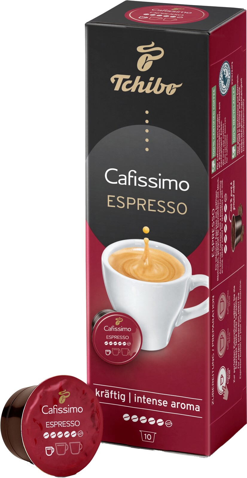 Kapsle do Cafissimo Tchibo Cafissimo Espresso Intense Aroma 10 ks