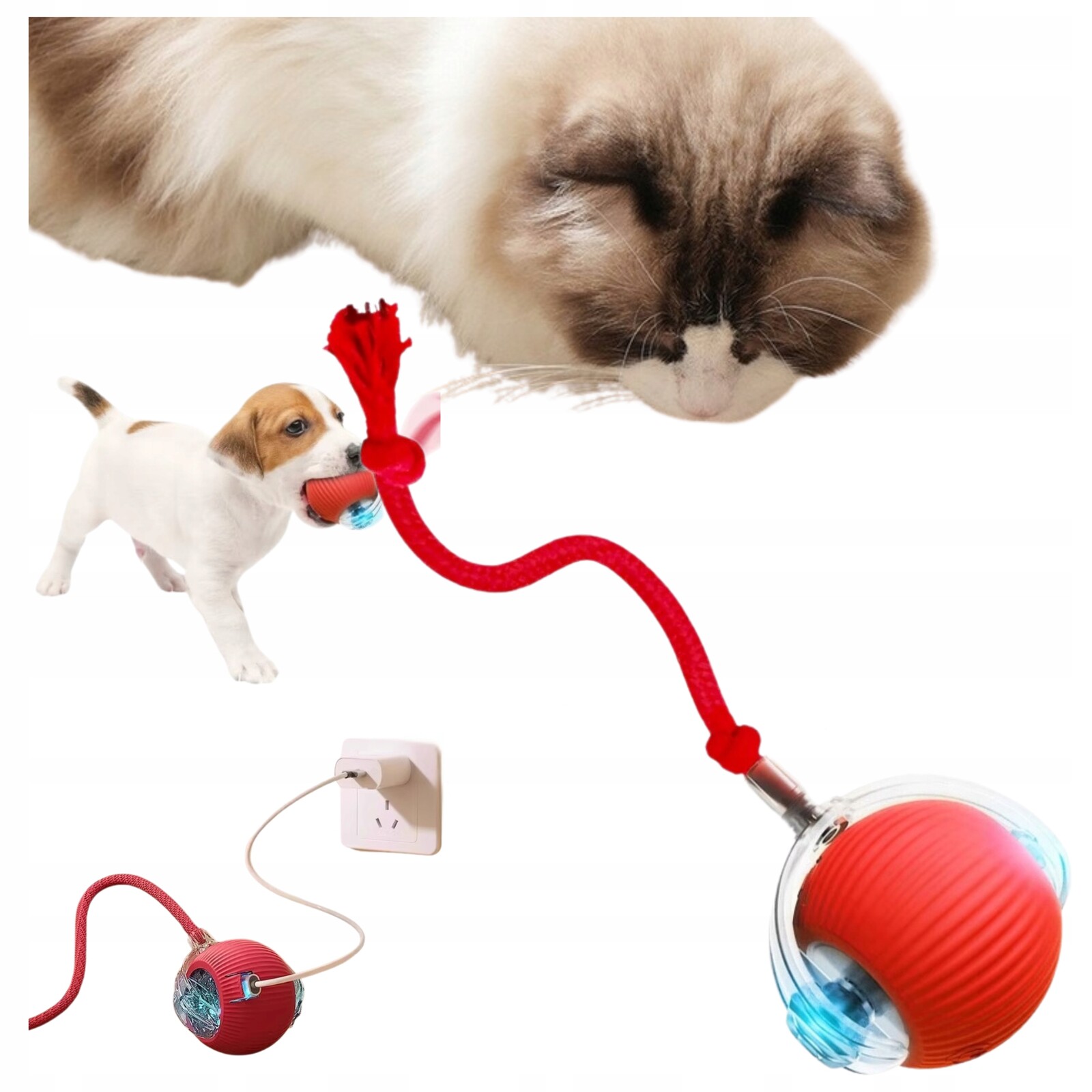 Utíkající Led míč Pro Kočky Psa Interaktivní Hračka