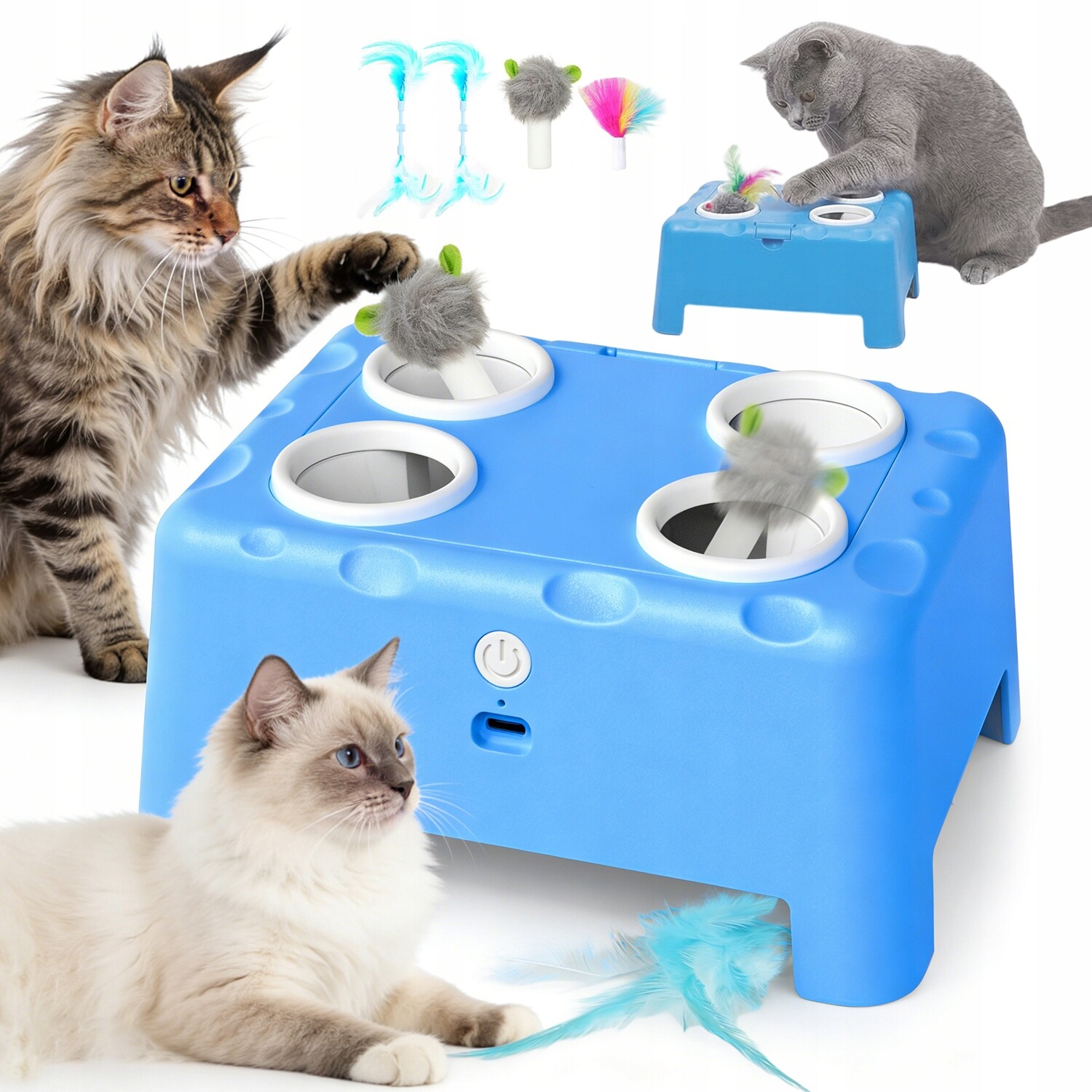 Hračka Pro Kočky S Automatickým Vypnutím Modrá