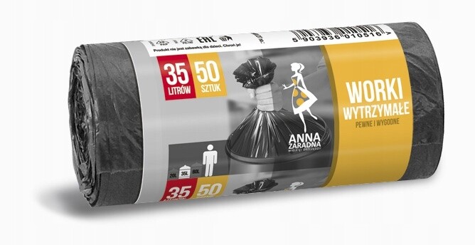 10X A.zaradna Pytle na odpadky 35 l 50 Ks