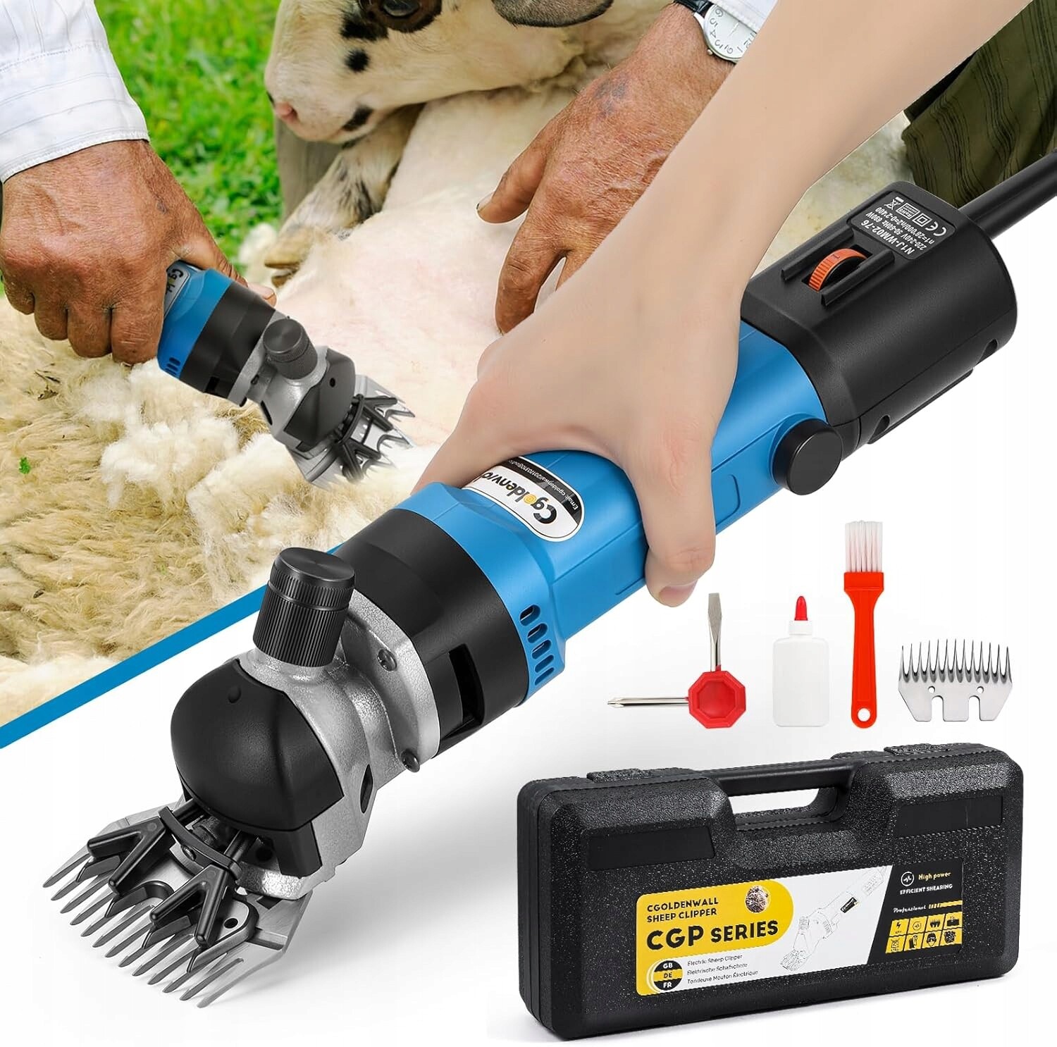 Stroj na stříhání ovcí a zvířat Cgoldenwall nůžky 690W