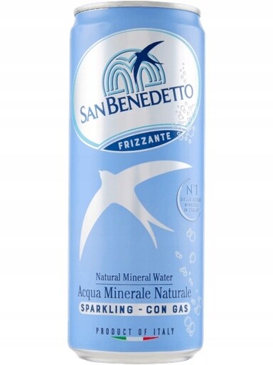 17x Šumivá minerální voda v plechovce San Benedetto 330 ml Italský klasika