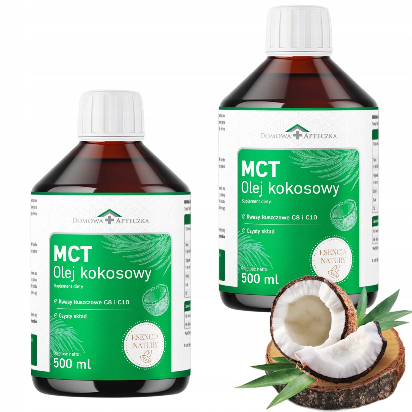 Mct Kokosový olej 500 mlx2 C8 C10 keto dieta vegan energie káva neprůstřelná