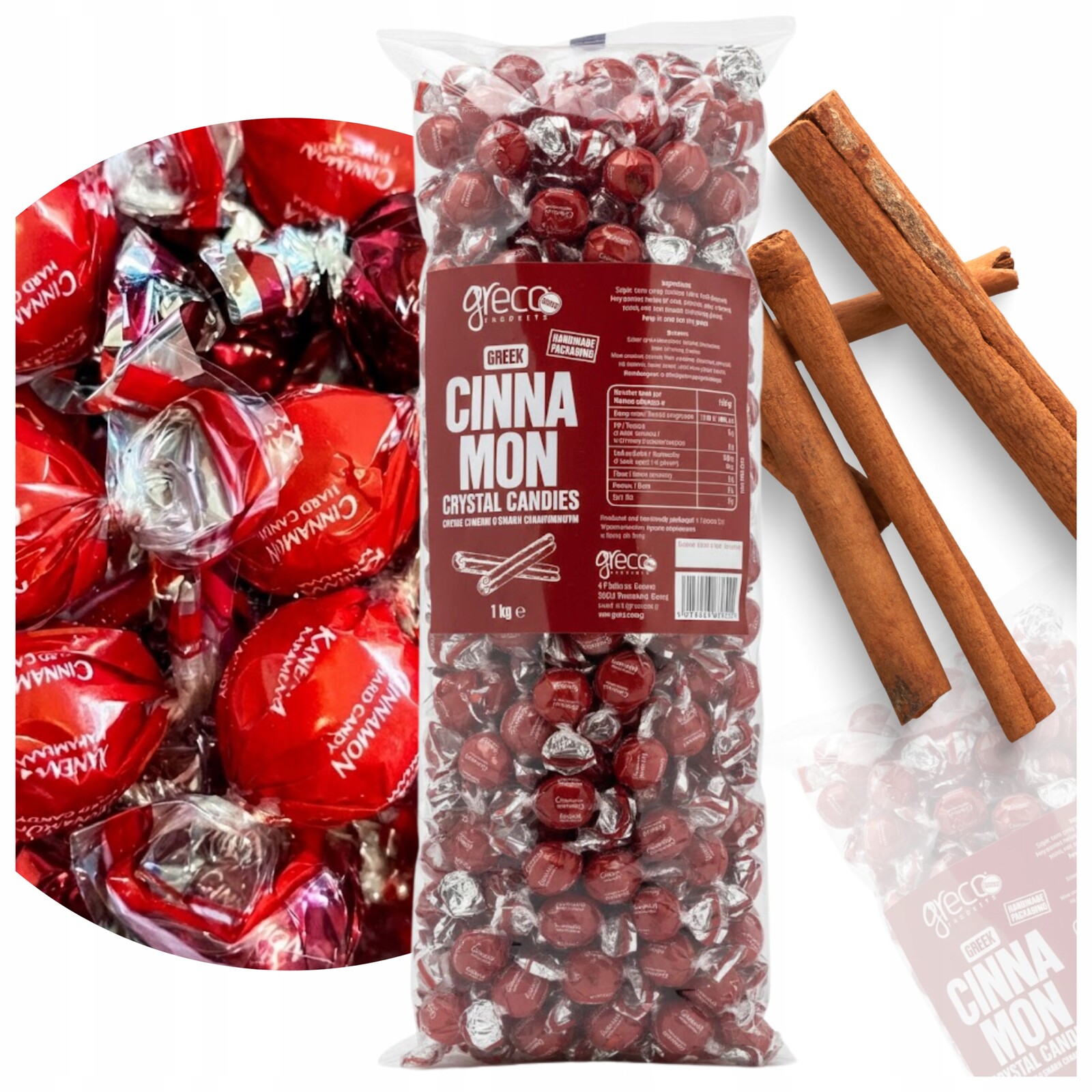 Bonbóny S Skořicovou Příchutí Řecké Sladkosti 1 Kg Greco Ručně Balené