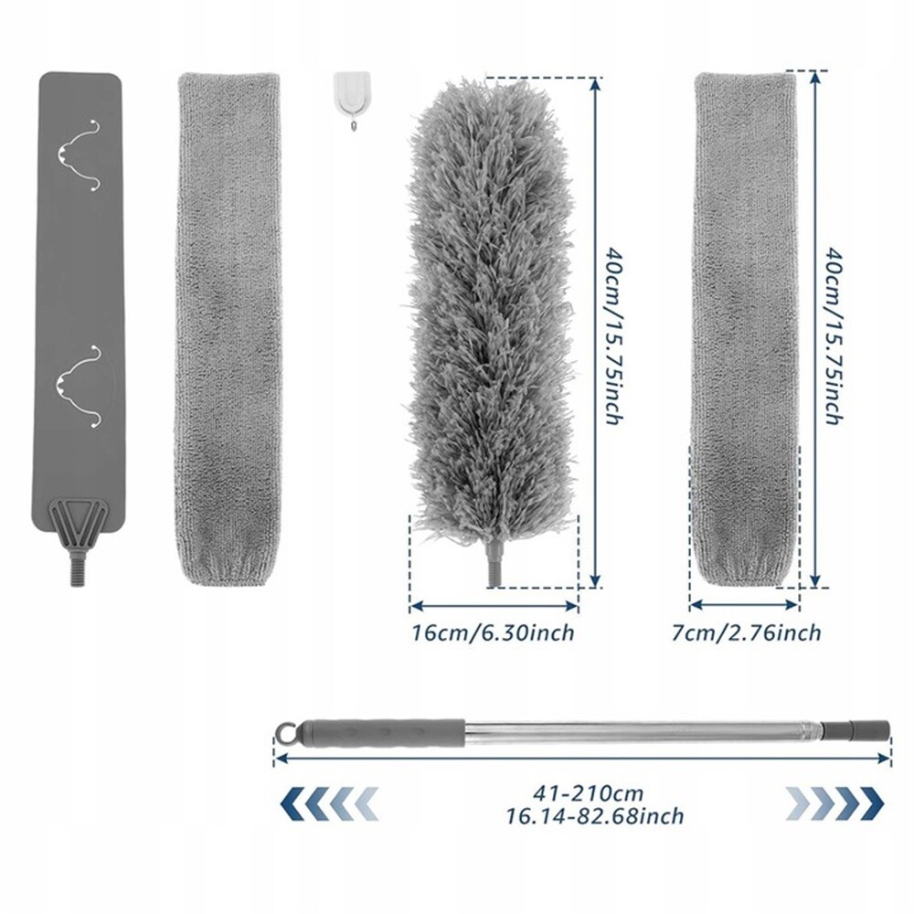 Kartáč Na Prach Teleskopická Metla Na Pavučiny Prachovka 42-250 CM