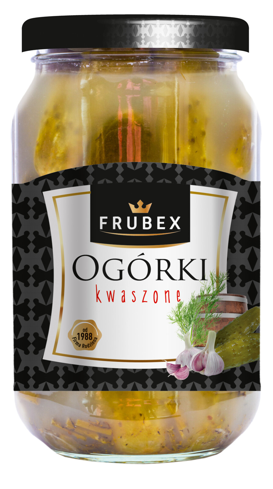 Frubex Kyselé okurky Ve Sklenici Lahodné okurky Vysoká kvalita 900 ml
