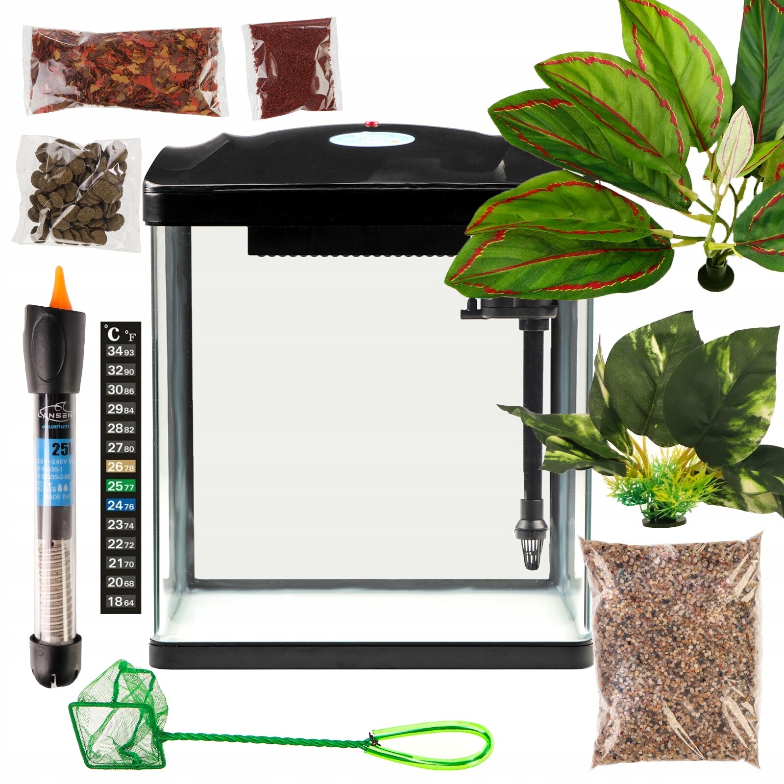 Akvarijní Sada 19L Hotový Start Led Filtr Podstavec Dárek Pro Dítě