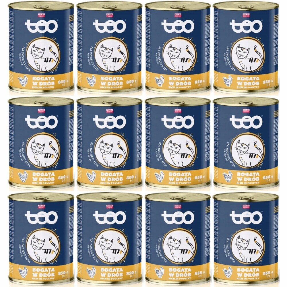 Krmivo mokré pro kočky Teo bohaté na drůbež 12x850 g