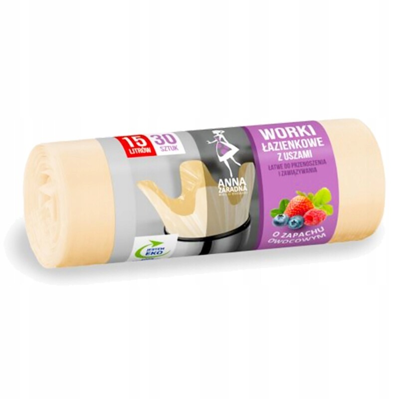 17X Anna Zaradna Pytle na odpadky s ušima ovocná vůně 15 L 30 ks