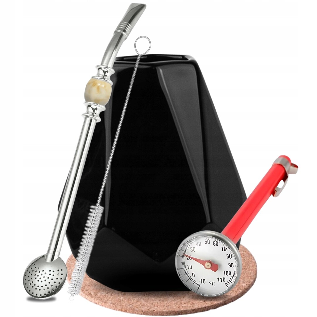 Startovací Sada pro Yerba Mate Černá tykev Krémová bombilla Příslušenství