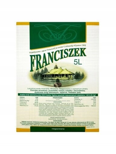 2x Léčivá voda Uzdrowisko Wysowa František 5 l.