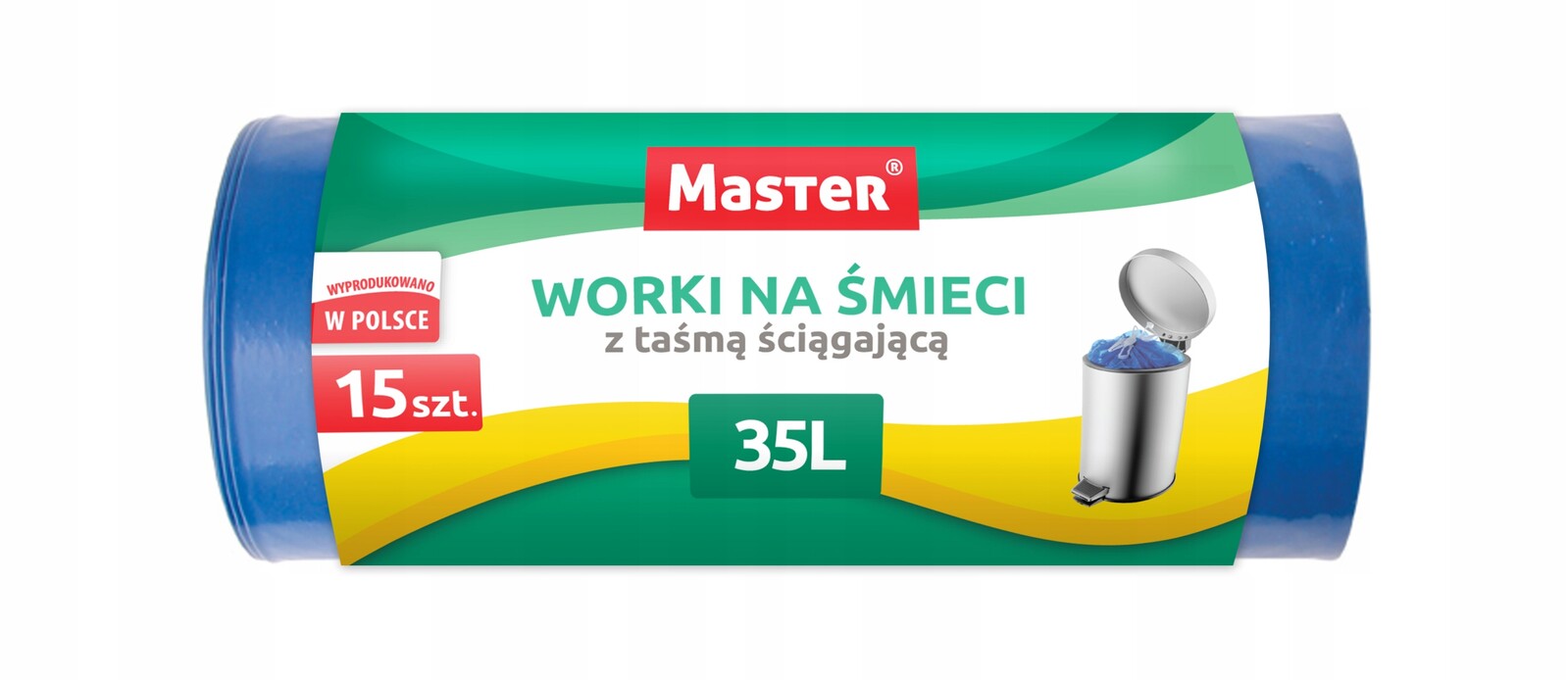 13X Master Pytle na odpadky modré s páskou 35 l, A'15 Hdpe, 15 ks S029