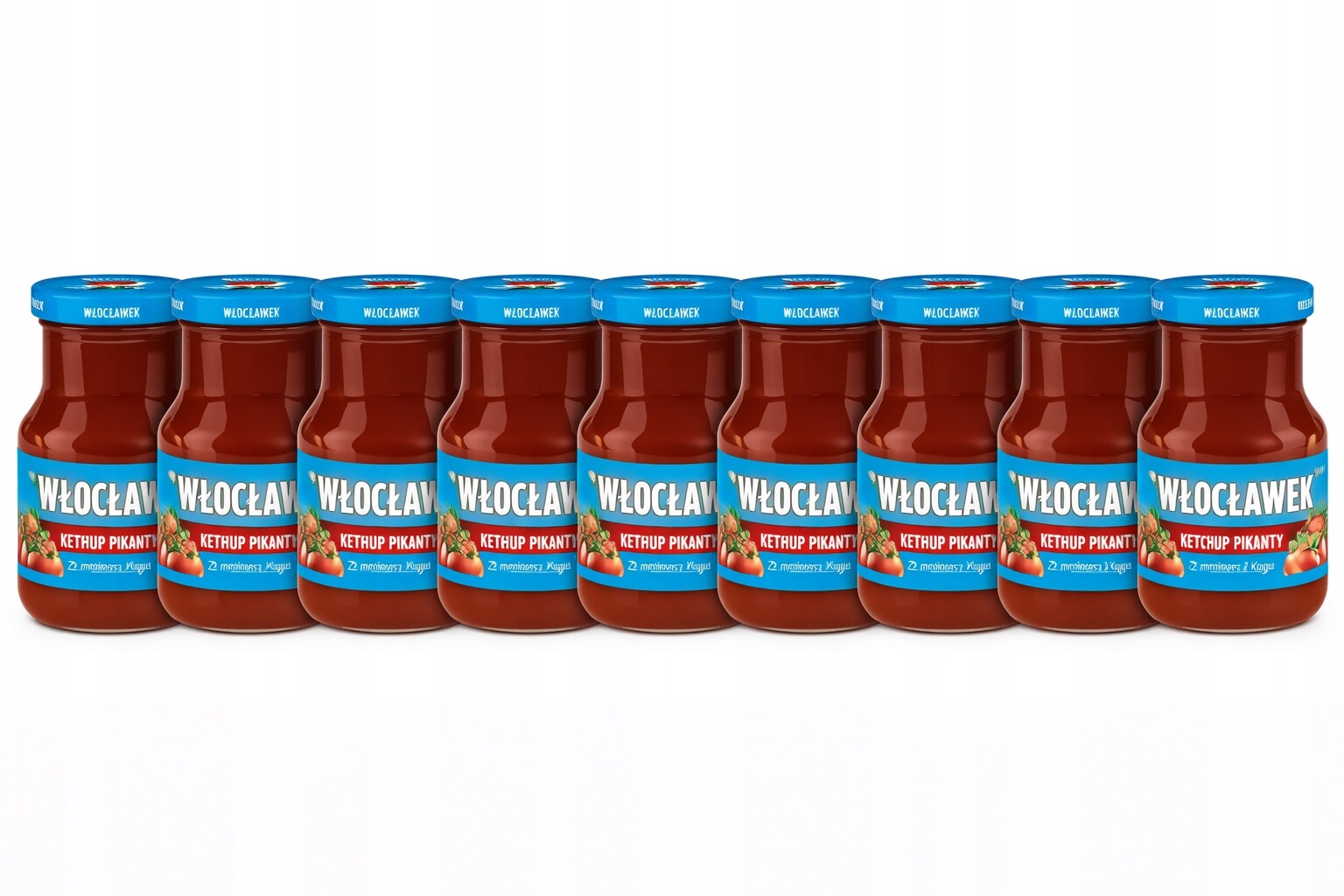 10 X Kečup Włocławek Pikantní 380 G