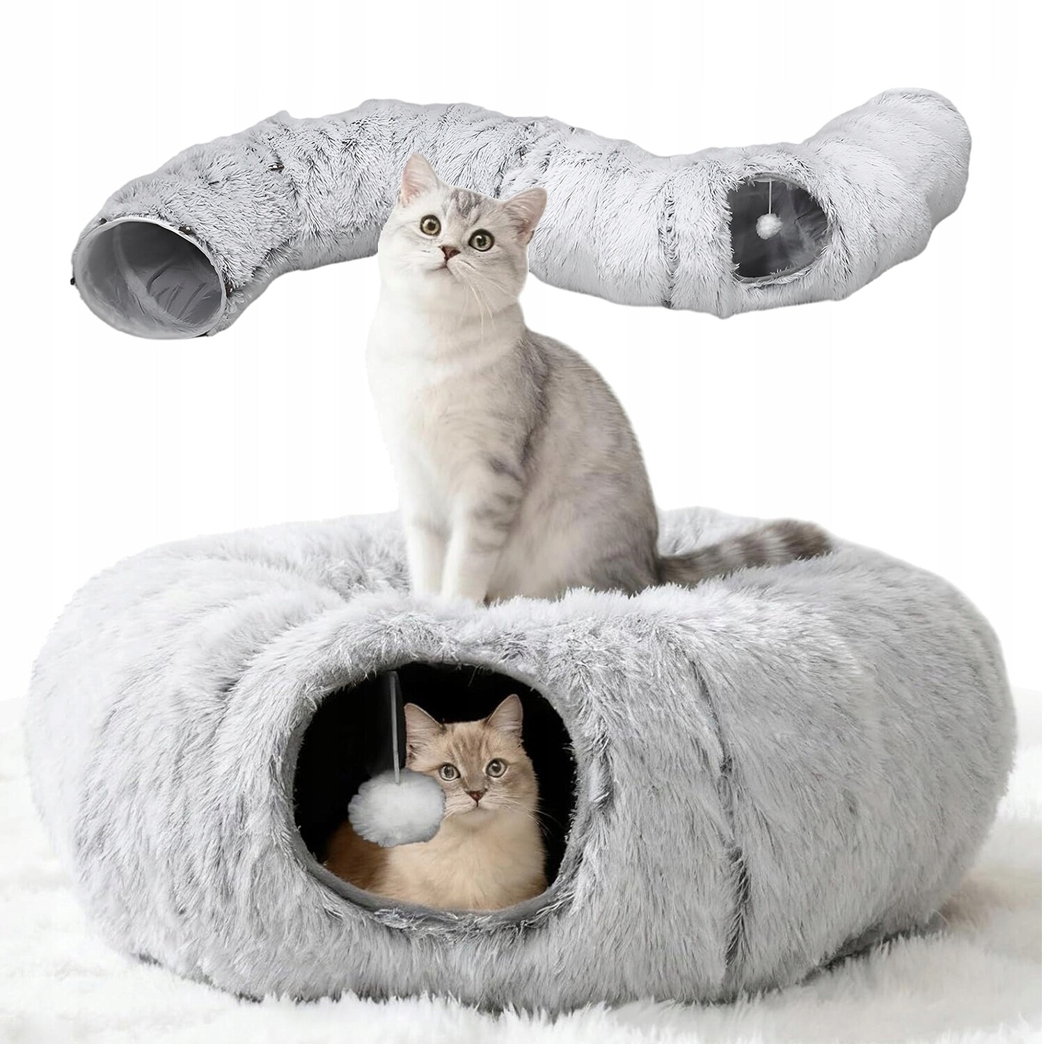 Měkké Pelíšek Lehátko Pro Kočky, Multifunkční Tunel Se 4 Výstupy