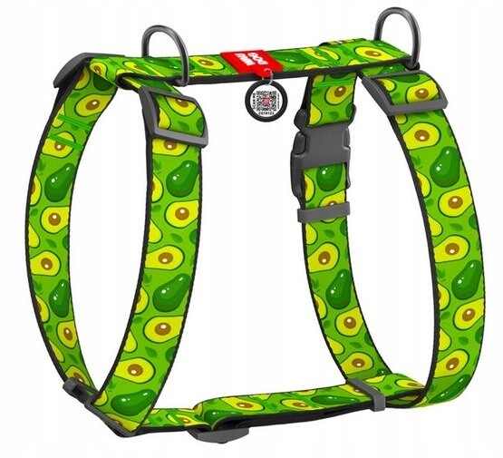 Collar WauDog Nylon Anatomické postroje s Qr pasem Avokádo velikost XL