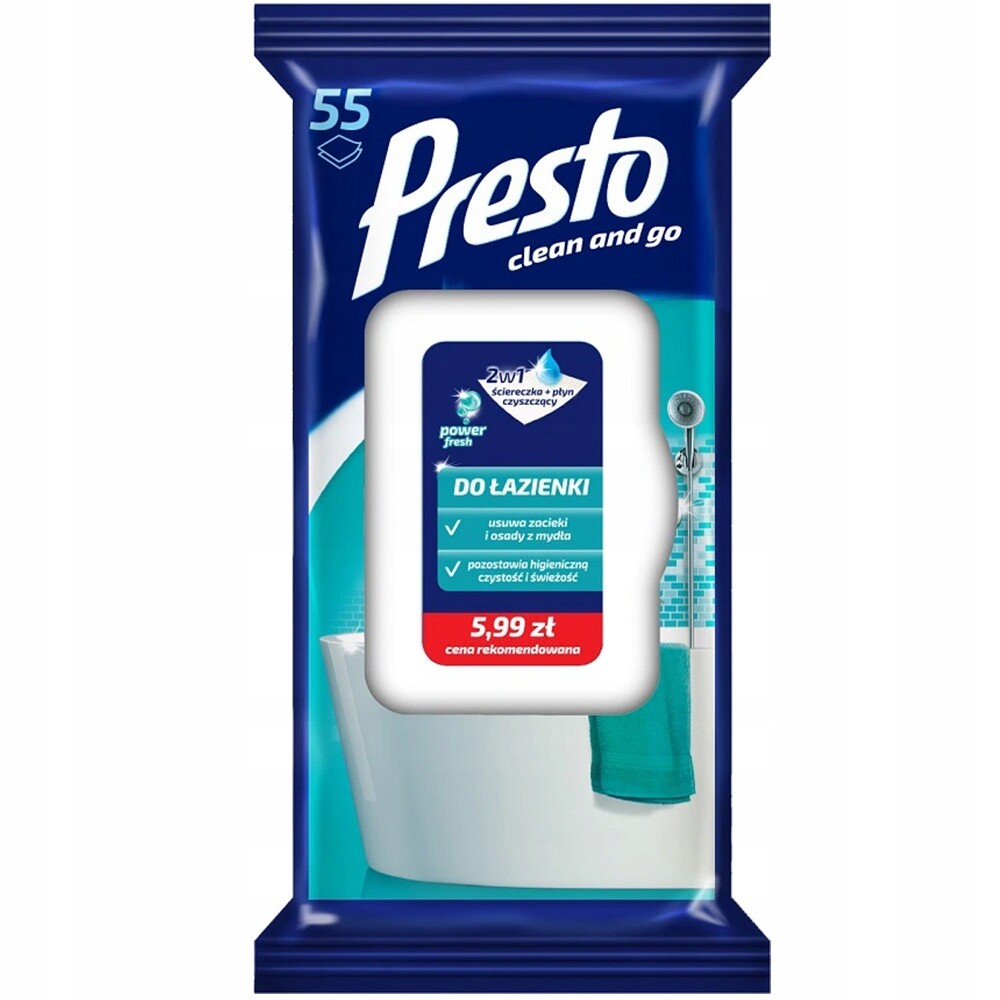 13 x Presto Utěrky do koupelny Pop Up 55 kusů