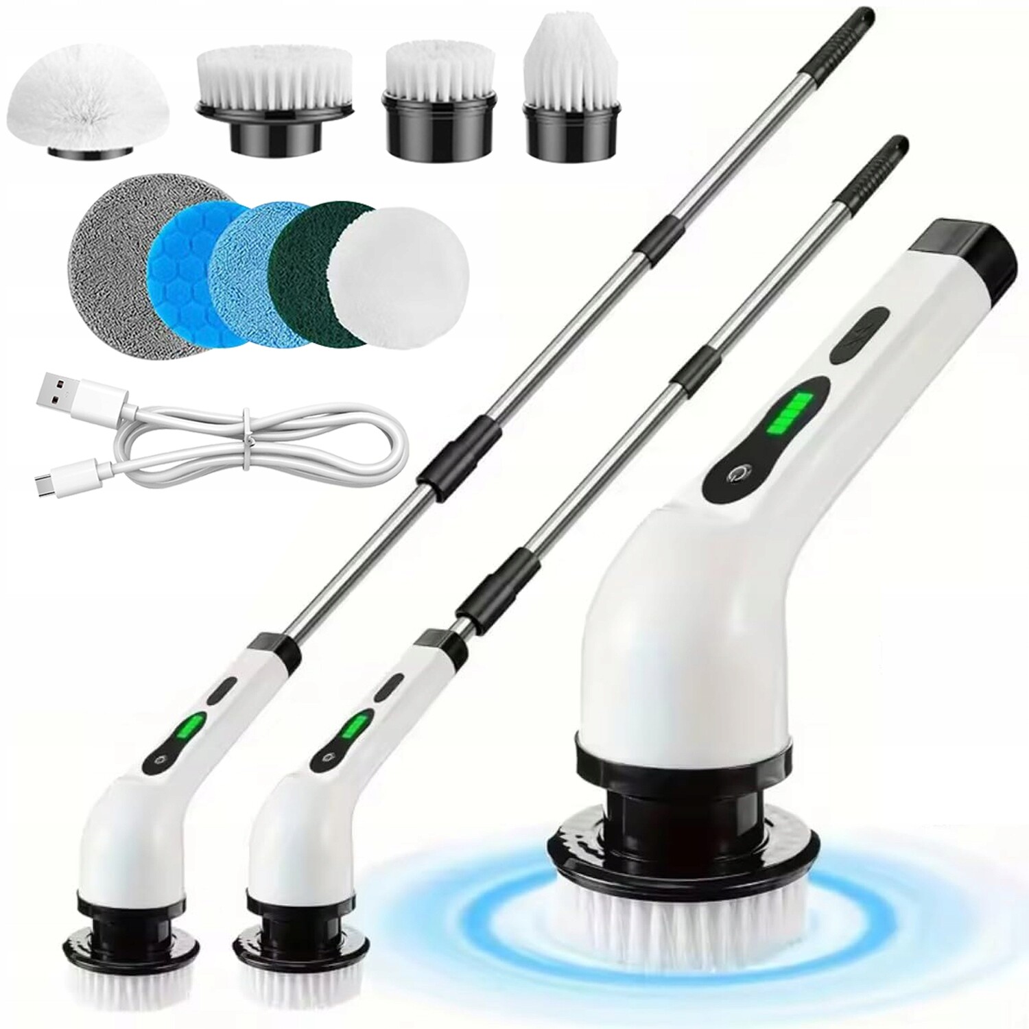 Elektrický Čisticí Kartáč Na Úklid, Rotační, Bezdrátový, 9 V 1