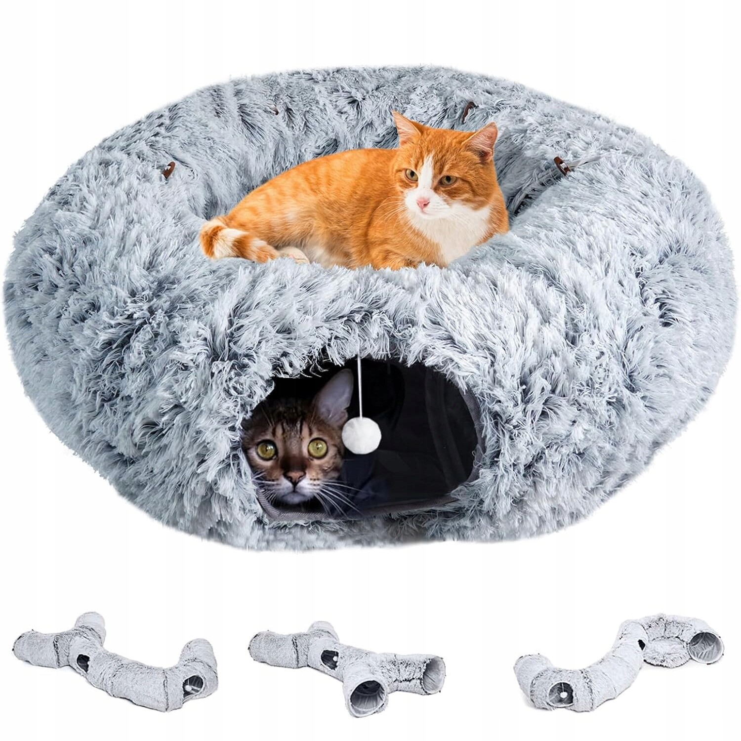 Pelíšek Pro Kočky Velká Hračka Se 4 Vchody Kočičí Jeskyně 170 CM