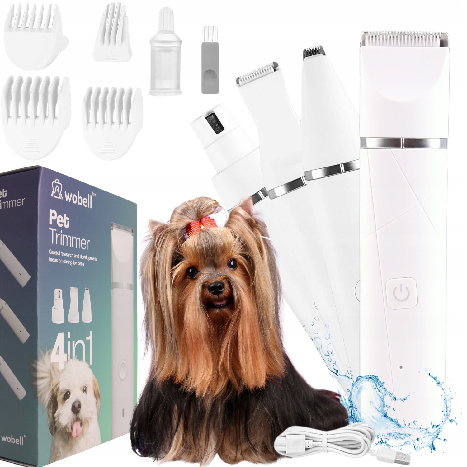 Holicí Strojek Zastřihovač Zvířat Pilník Na Stříhání Bezdrátový Tichý