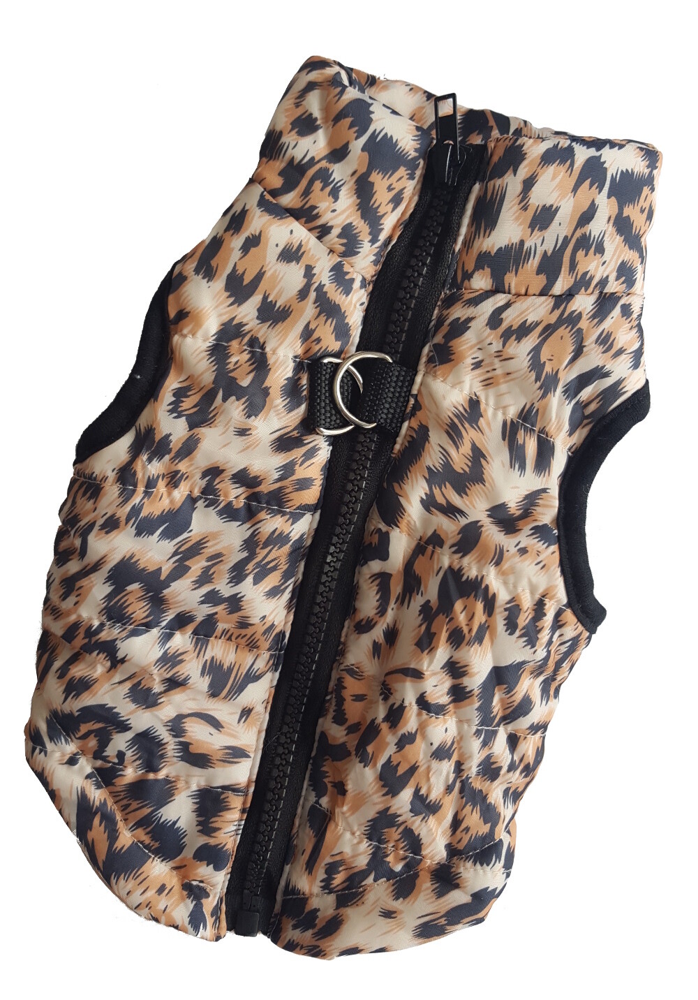 Kamizelka teplá bunda Pro Psa Kočku Oblečení na zimu Panterka M