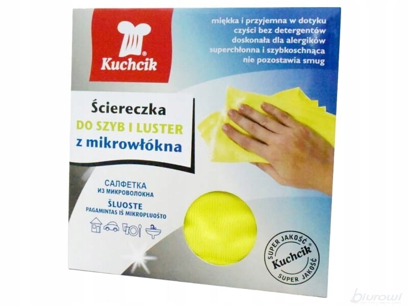 10 x Kuchcik Utěrka na mytí skel a zrcadel Mikrovlákna 30 x 30 cm