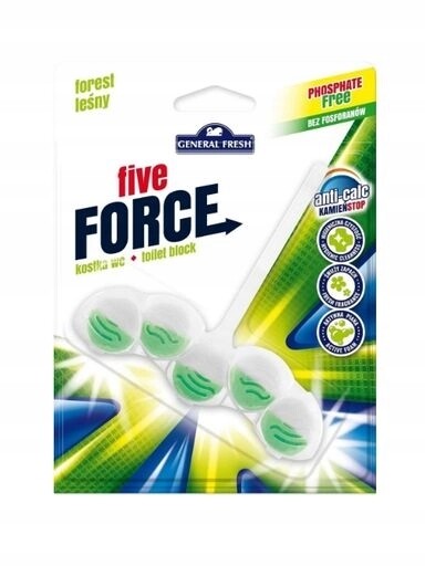 10x General Fresh, Wc kostka, Five-force, Les, 1 kus