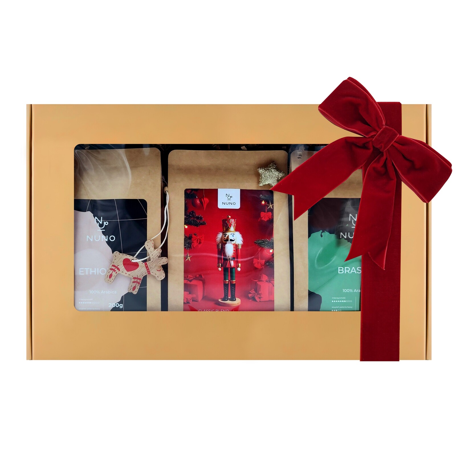 Dárek set Box Mikuláš Vánoce Káva Nuno 3x200 B