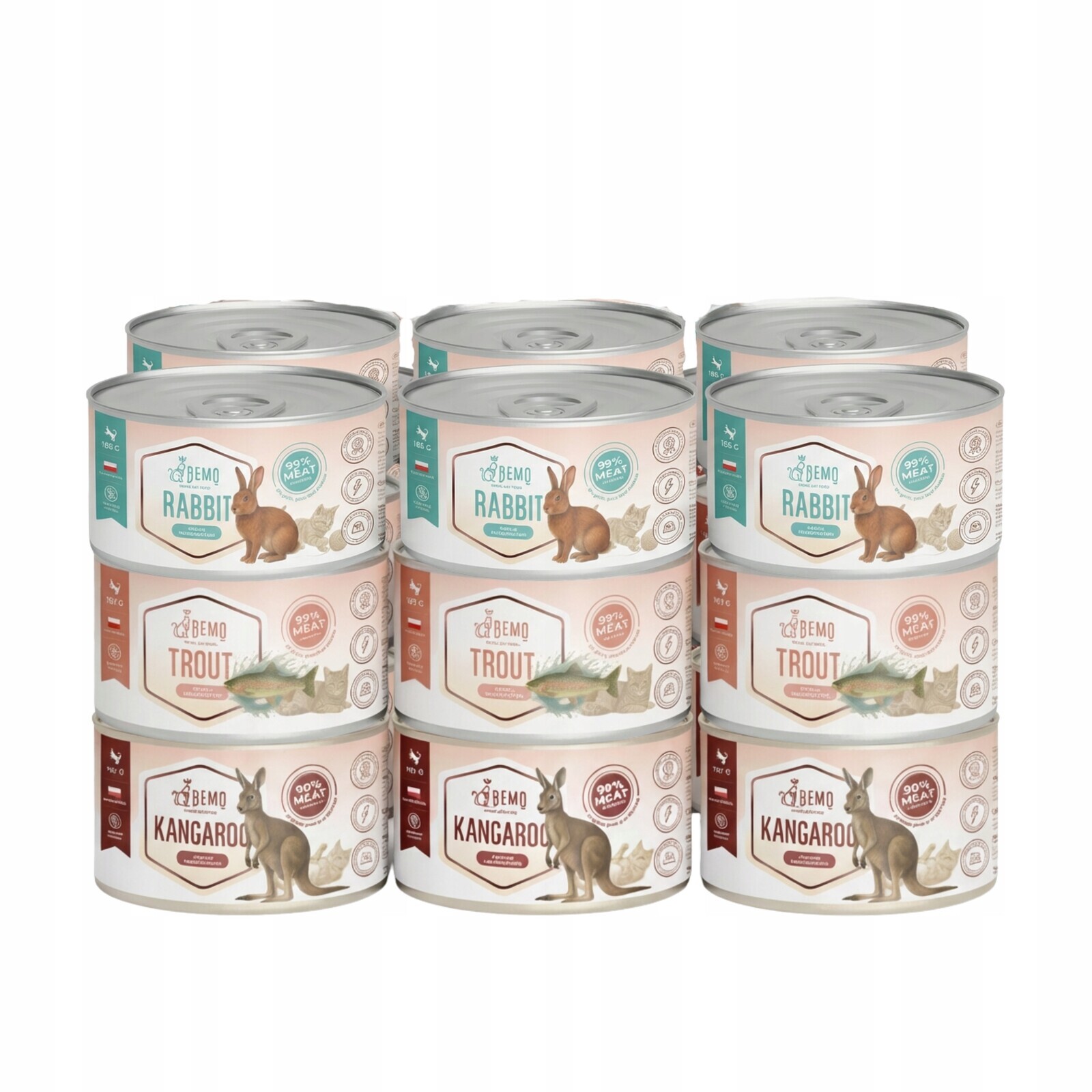 Krmivo mokré pro kočky konzerva Bemo Cat 18x185 g mix chutí hypoalergenní