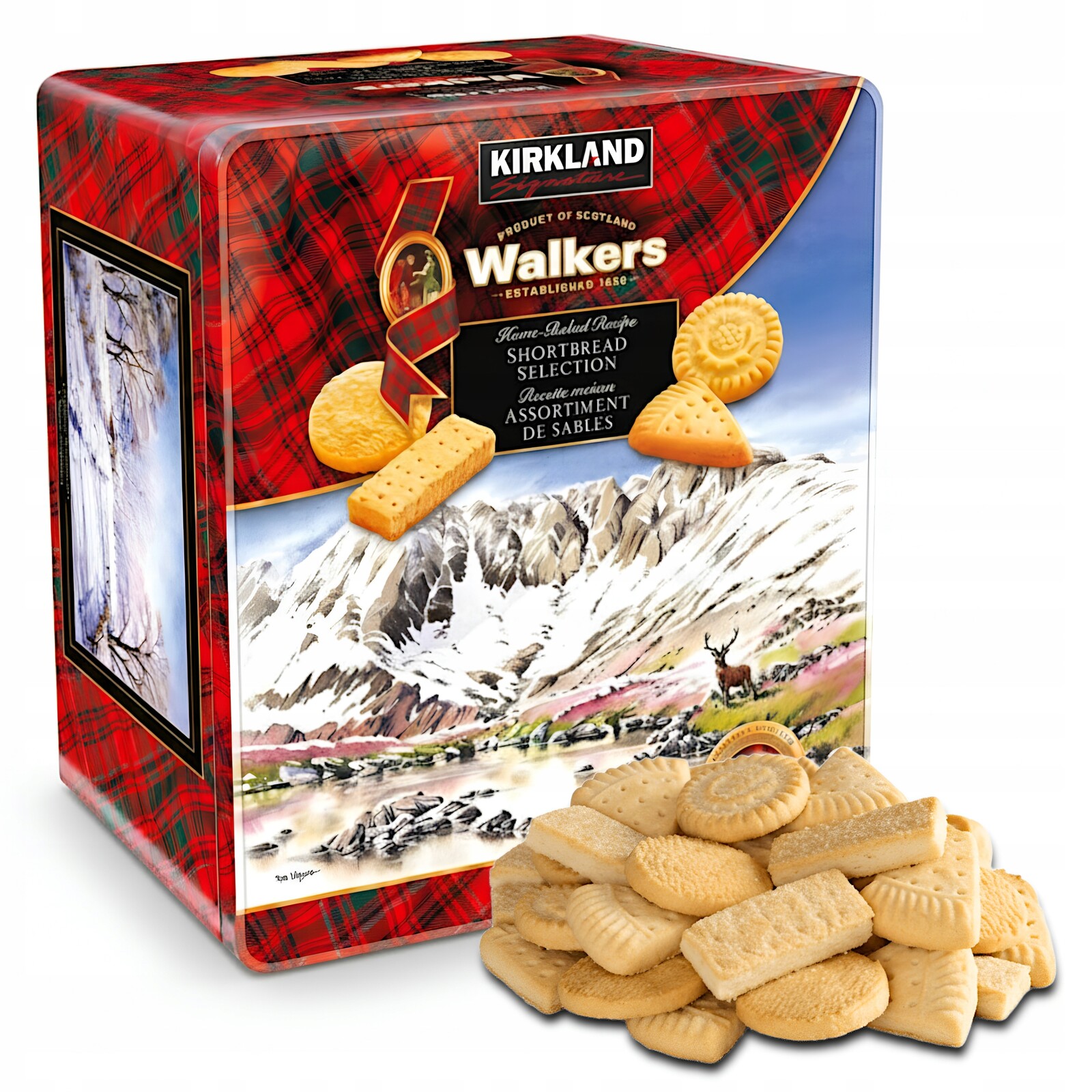Máslové Sušenky Walkers Kirkland Jako Dárek Skotská Plechovka XXL 2100 g