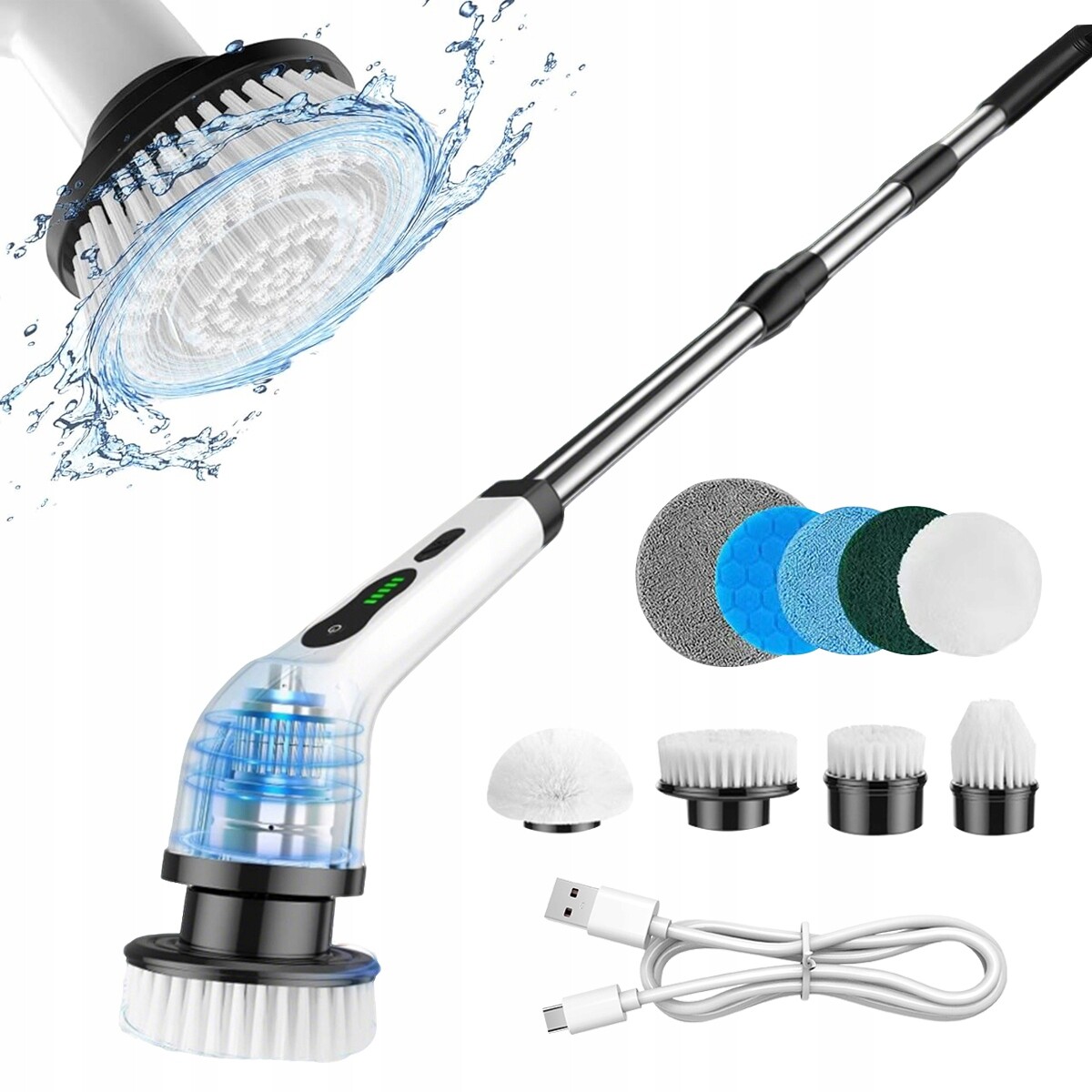 Elektrický Rotační Kartáč A Bezdrátový Mop Pro Mytí Stupňů Otáčení