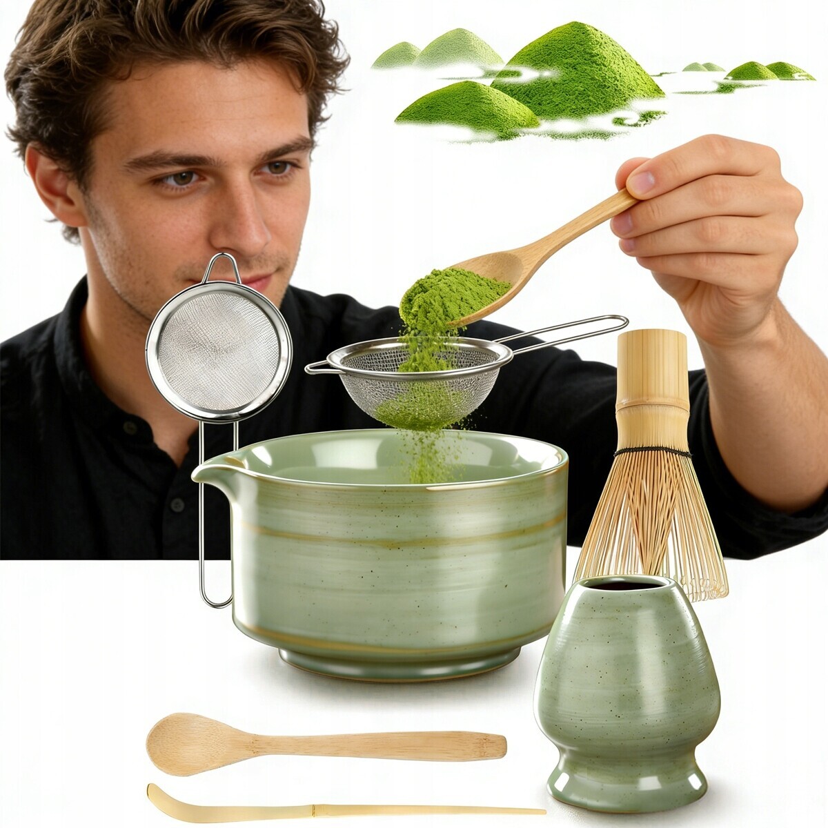 Dárková Sada 6 Kusů Na Čaj Matcha Sada Na Vaření Matchy Lžíce