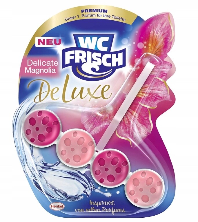 10 x Wc Frisch DeLuxe, jemná Magnolie, přívěsek na mušle, 1 kus