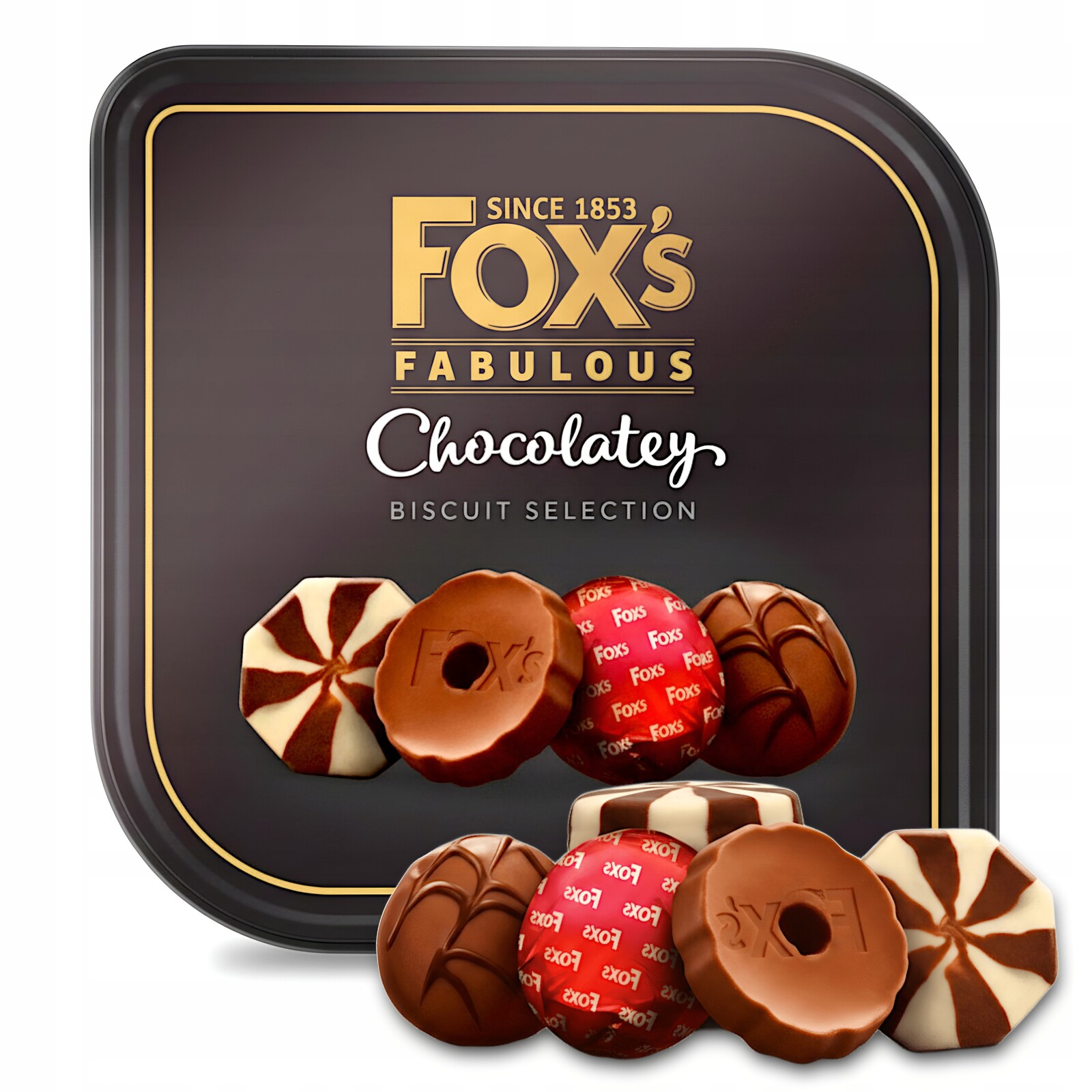 Čokoládové Sušenky Křehké Fox's Fabulous Jako Dárek Britské Plechovky 730 g