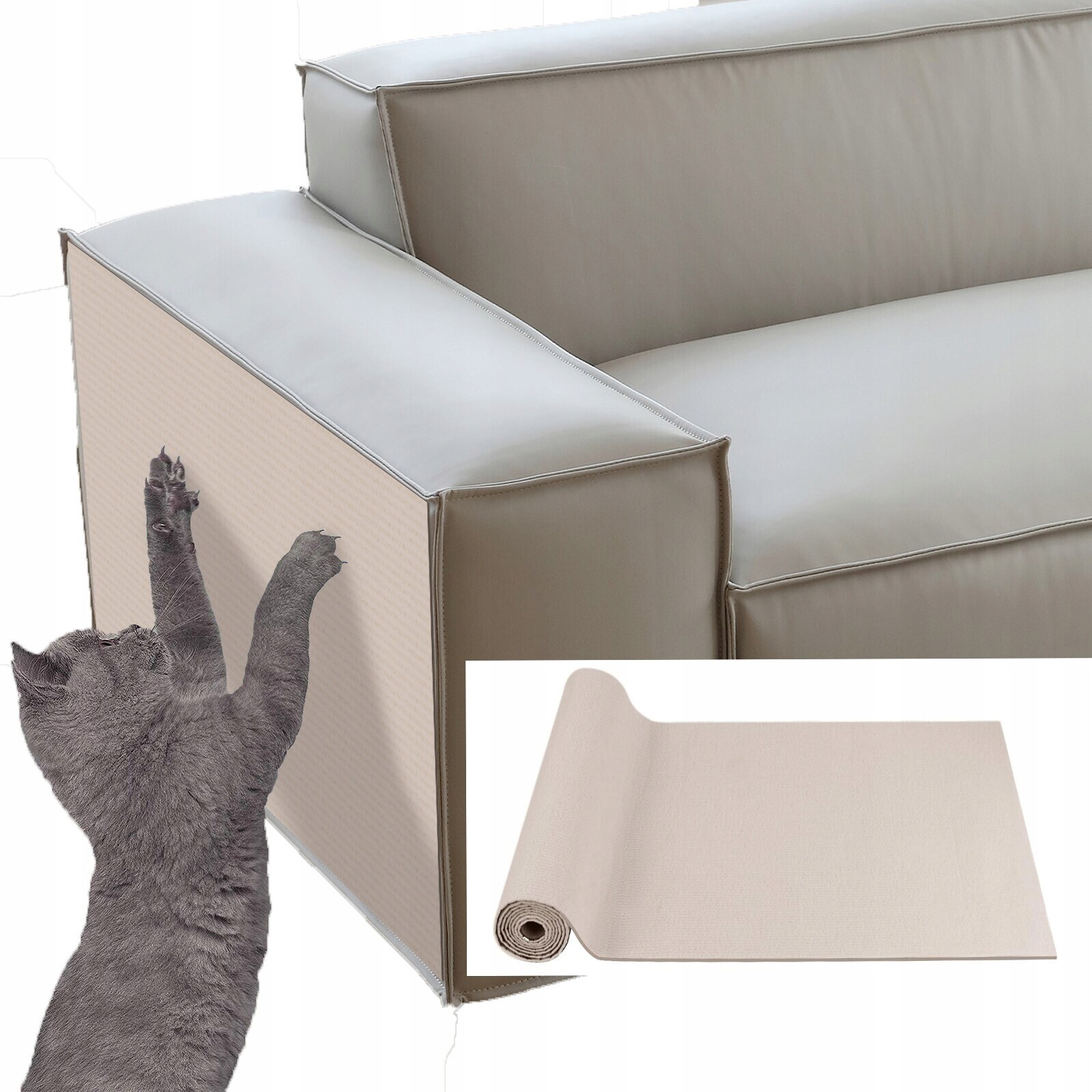 Podložka pro kočky k broušení drápků Samolepicí, ochrana pohovky, zastřihovatelná 100*40 cm