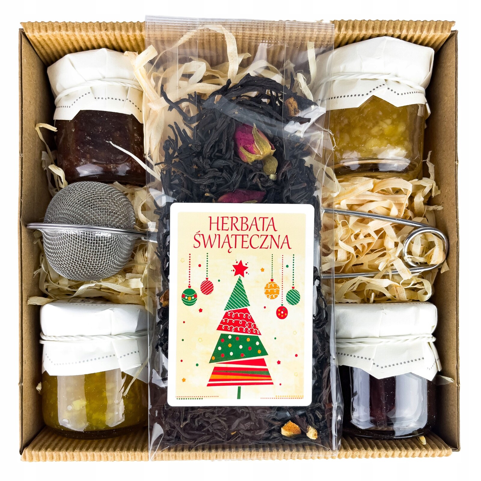 Sada Dárek k Vánocům Čaj 4 x Džemy Vařič Box pro Ženu