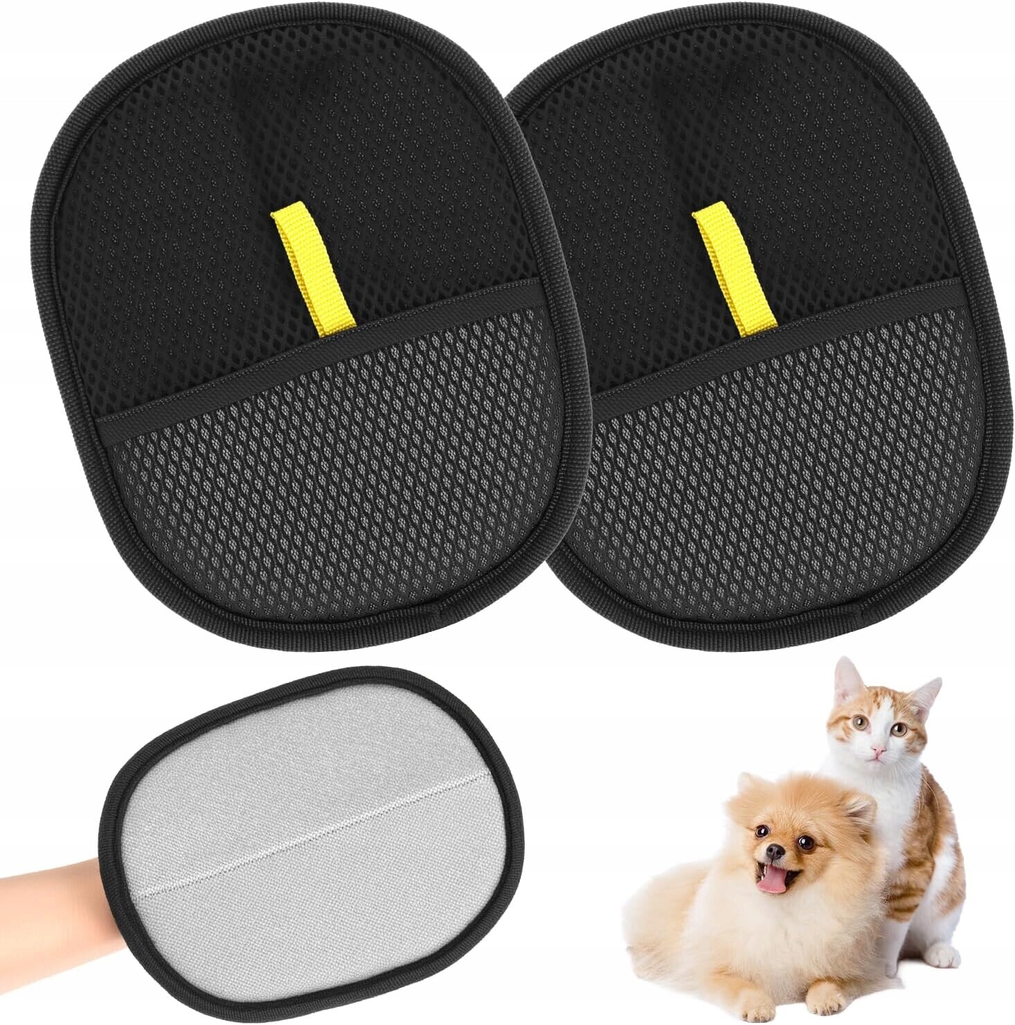 Rukavice Na Odstraňování Zvířecích Chlupů Na Gauči, Oblečení, Sada 2 Kusů, Černé