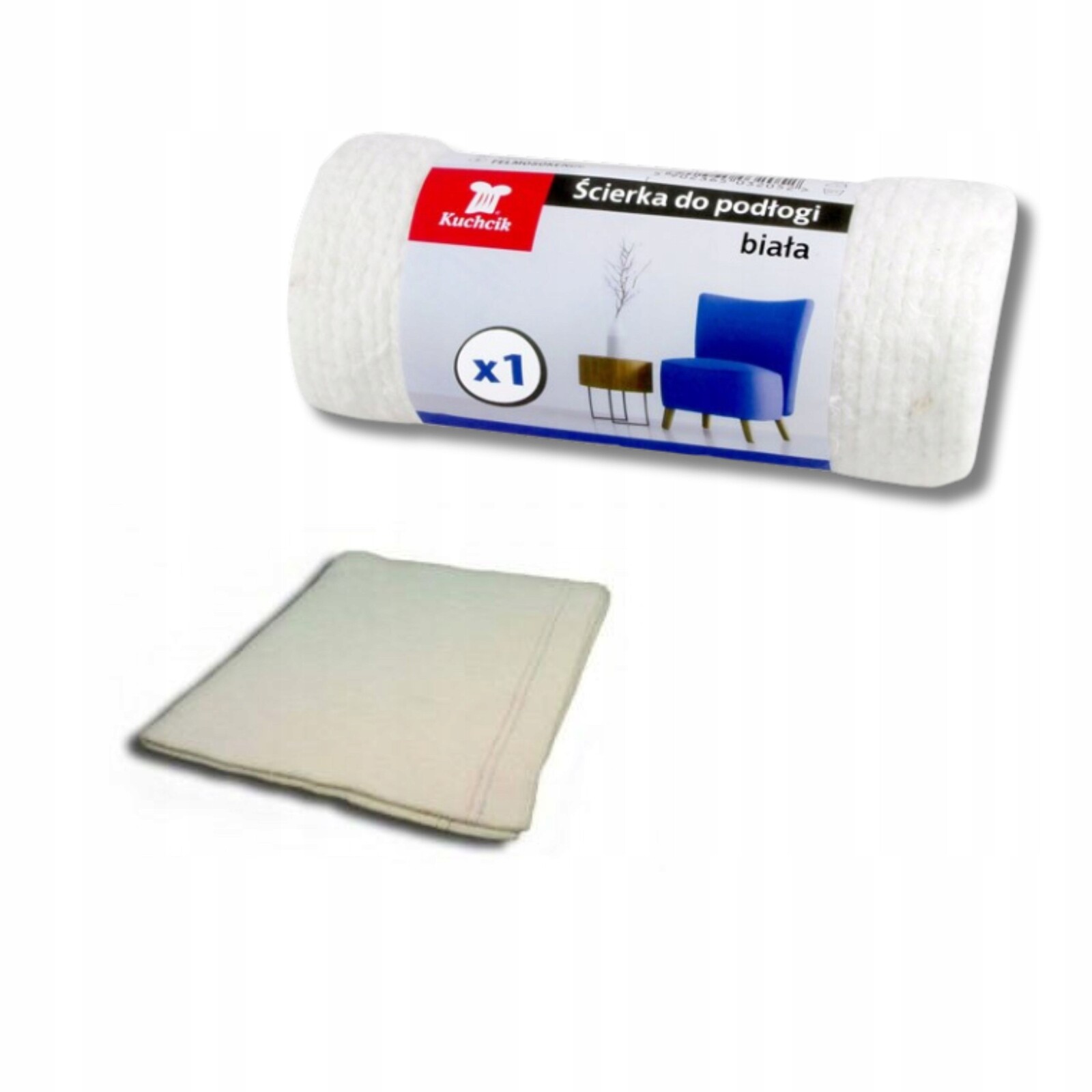 13 x Utěrka na podlahu Bílá 60 x 80 cm Kuchcik 1 ks Bavlna