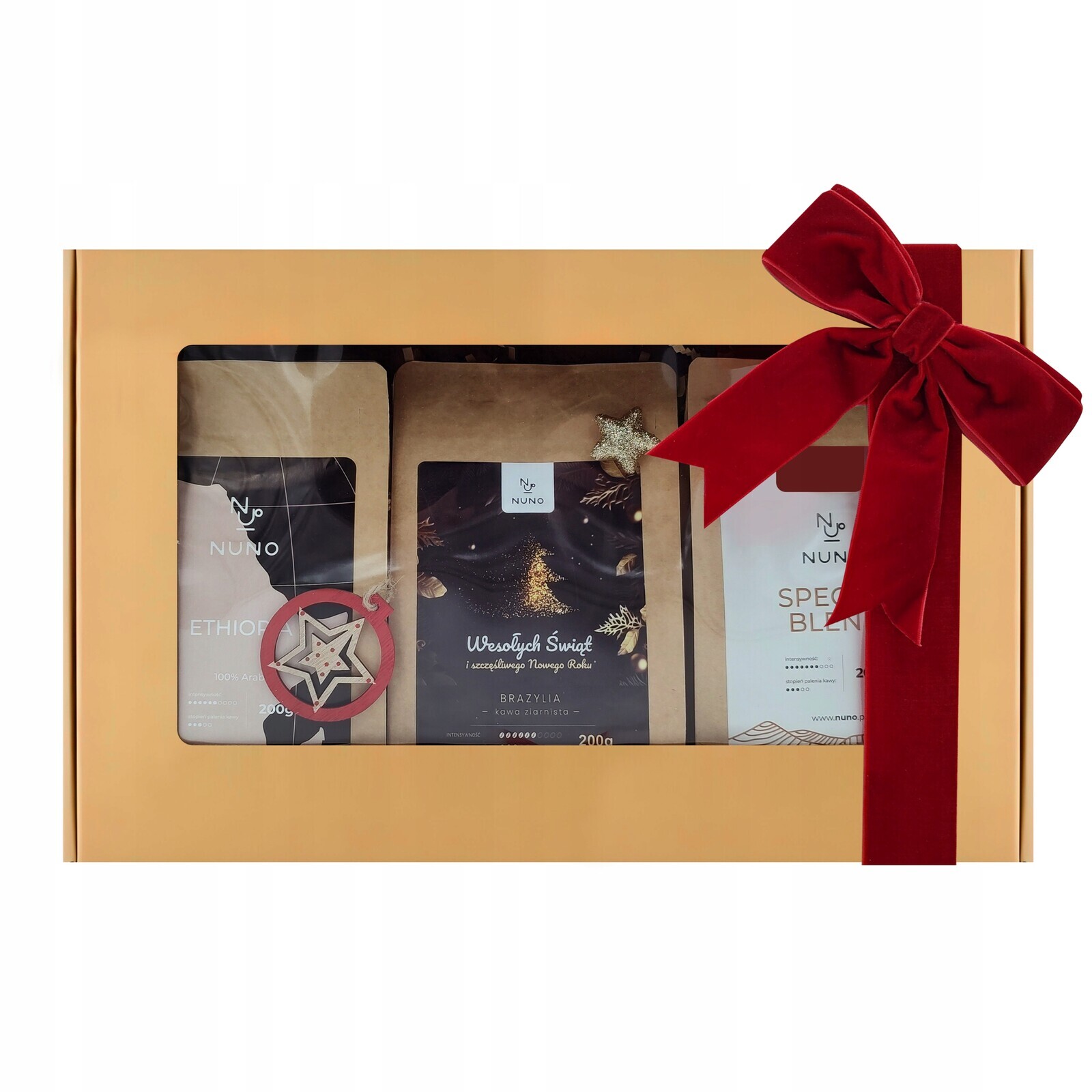 Dárek Box Mikuláš Vánoce Káva Nuno 3x200 A