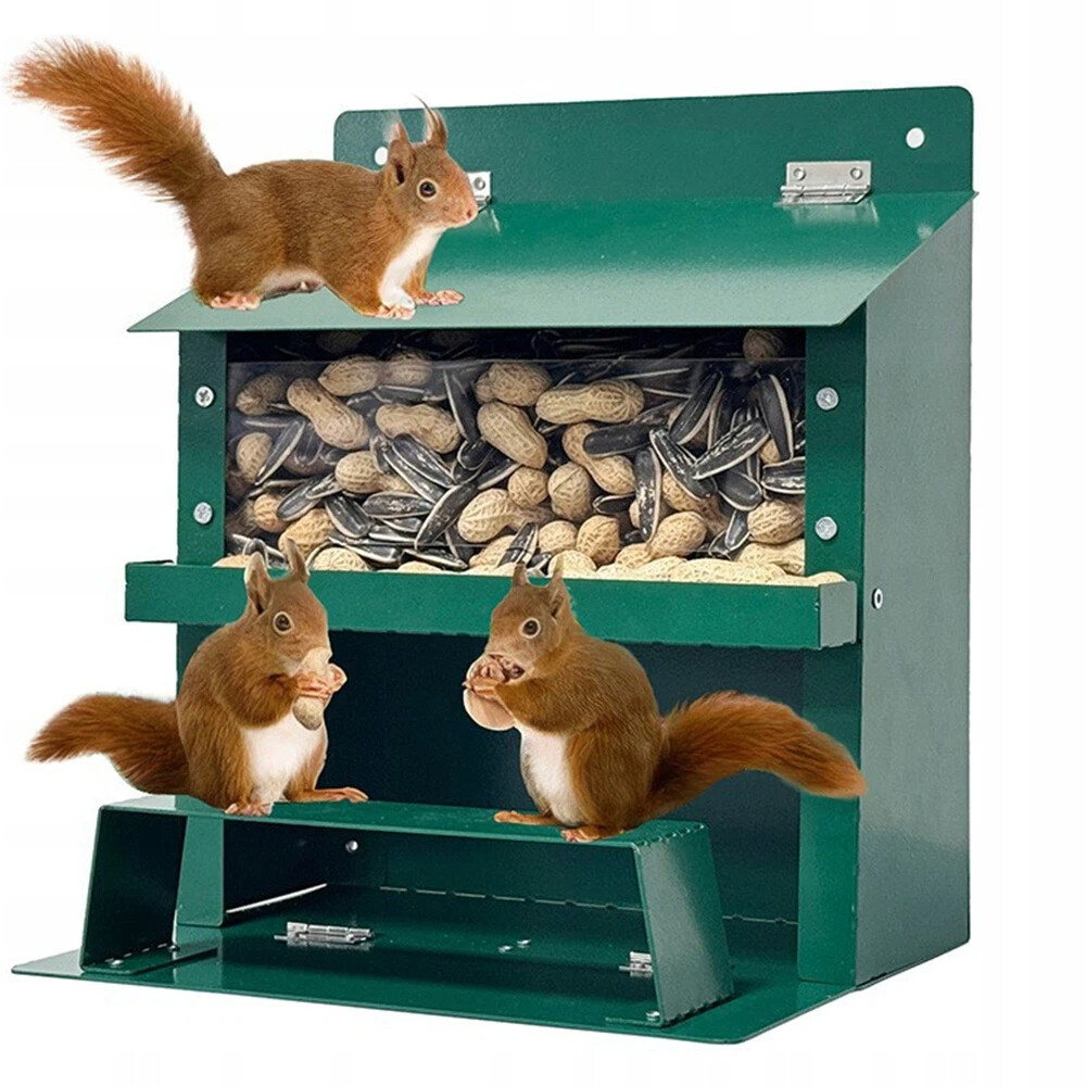 Krmítko Pro Veverky Kovové Průhledný, Nádoba 22.5 X 18.5 X 23 CM