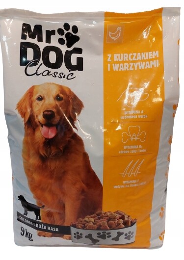 Krmivo Pes Mr Dog Kuřecí Zelenina Suchá 9 kg Mw Dobrá Volba