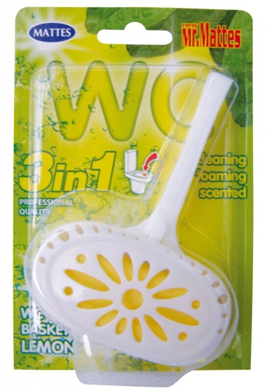 17X Kostka na toalety Wc Mattes 40G Citronový Košík Účinná Bohatá Pěna