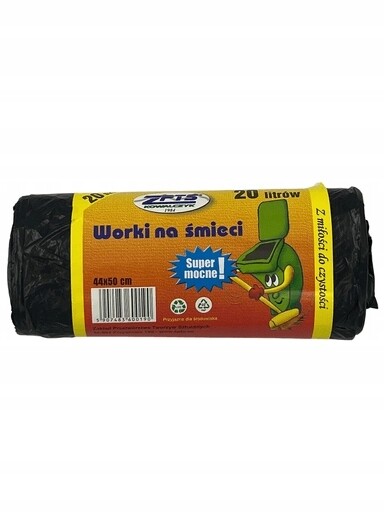 17X Zpts Kowalczyk Pytle na odpadky černé 20L 20 Kusů