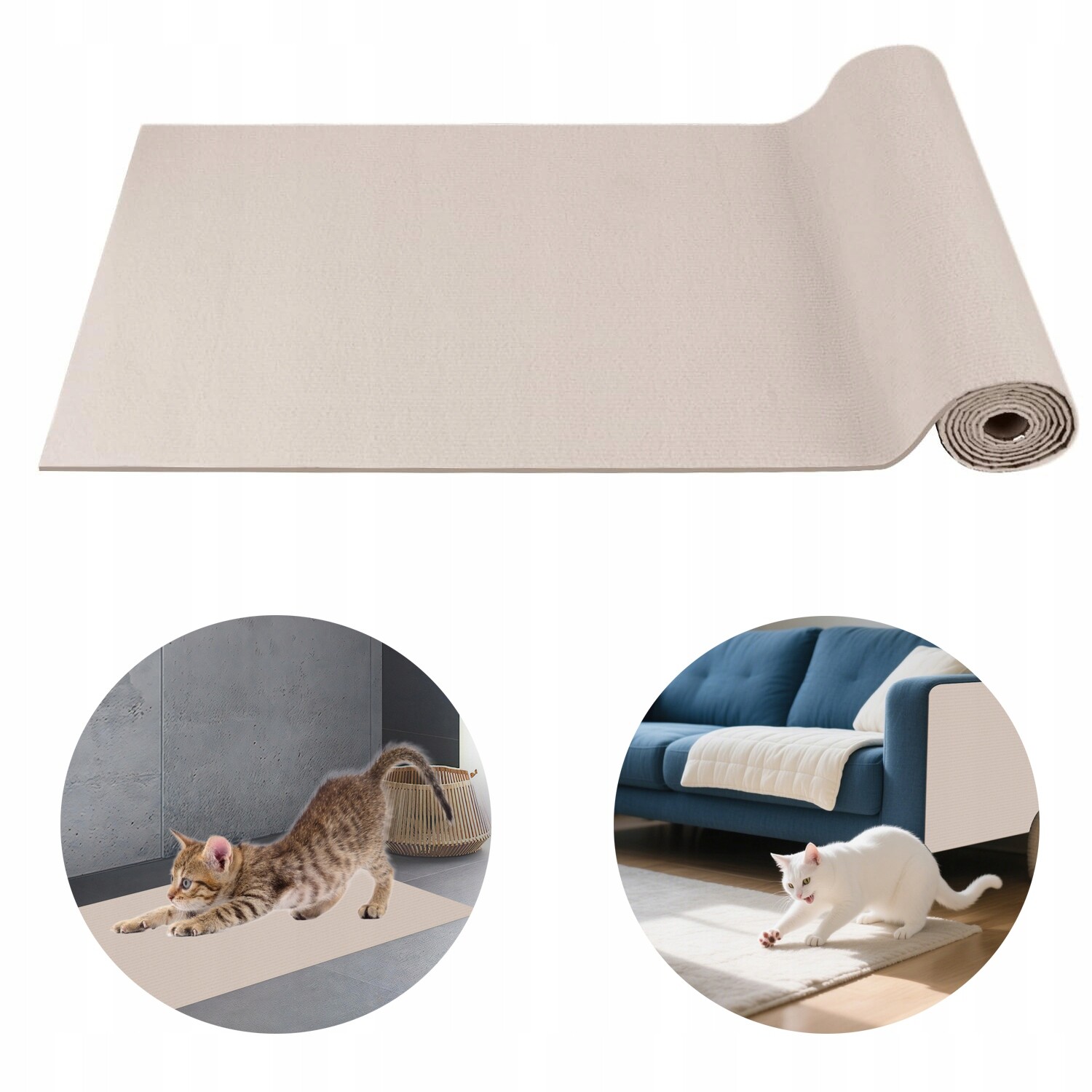 Scratcher Samolepící Podložka na Škrábání pro Kočky 100×40 cm Kvalitní Opakovaně Použitelná