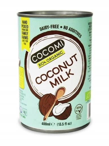 4x Cocomi kokosový nápoj bez guarové gumy Bio 400 ml